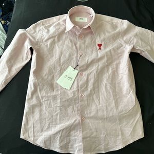 AMI ALEXANDRE MATTIUSSI 
Cotton oxford cloth shirt